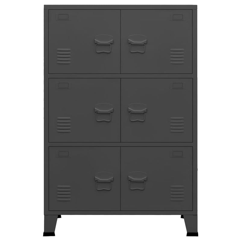 Industrial Storage Chest Anthracite 75x40x115 cm Metal