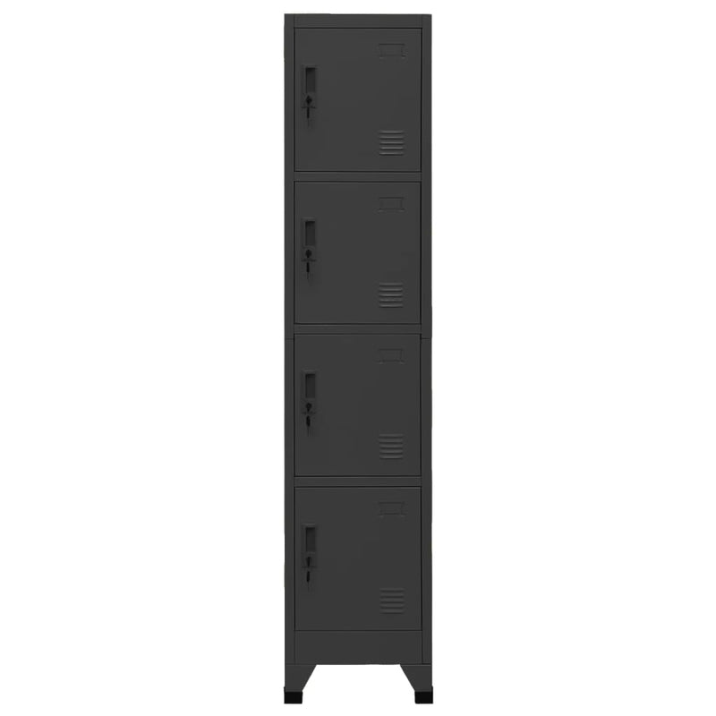 Locker Cabinet Anthracite 38x45x180 cm Steel