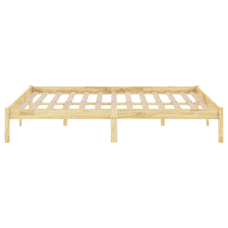 Bed Frame without Mattress Solid Wood King Size