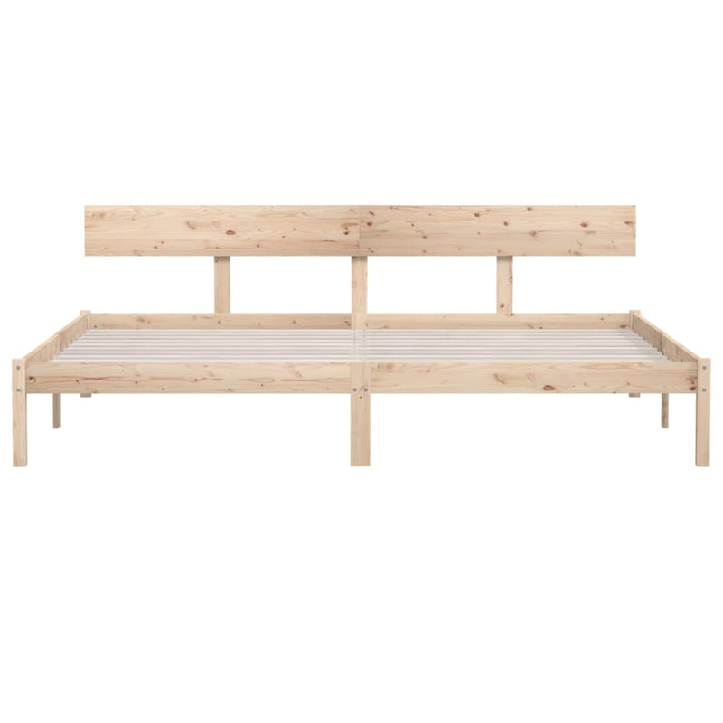 Bed Frame without Mattress Solid Wood Super King