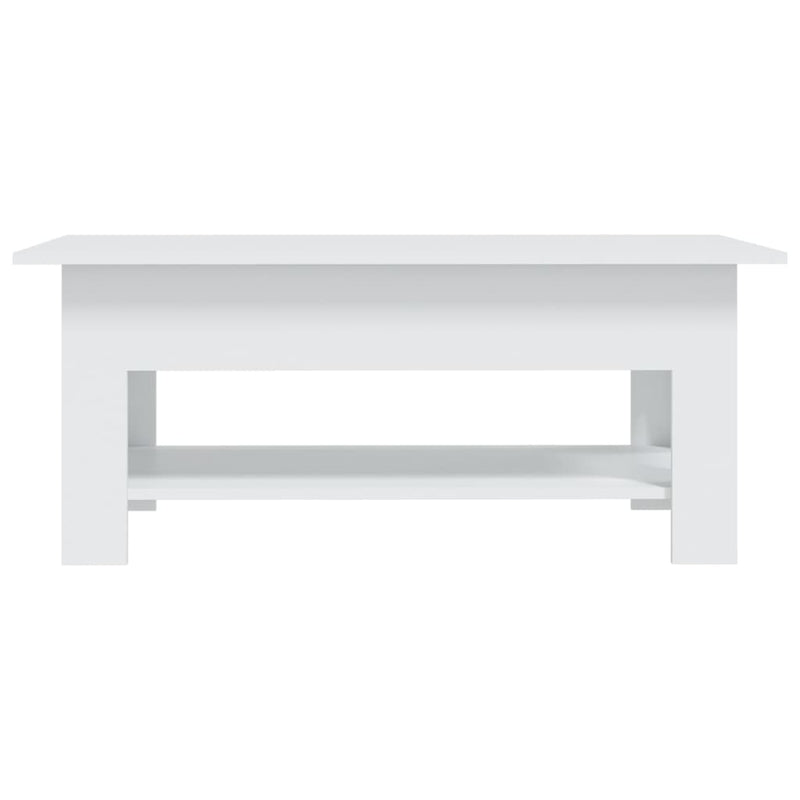 Modern Wooden Living Room Rectangular Coffee Table With Lower Storage Shelf Wood