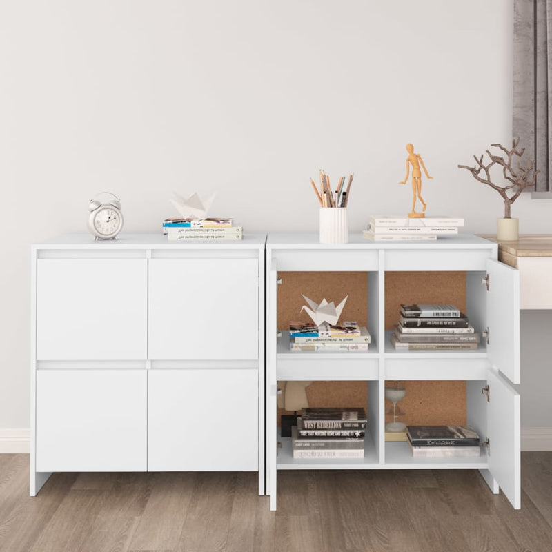 Sideboards 2 pcs White 70x41x75 cm Engineered Wood