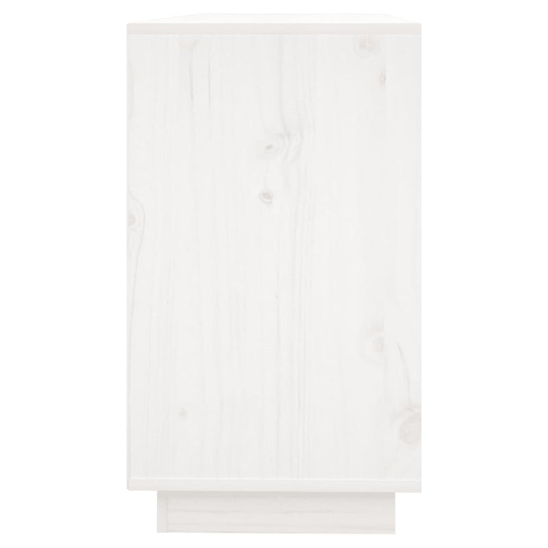 Sideboard White 111x34x60 cm Solid Wood Pine