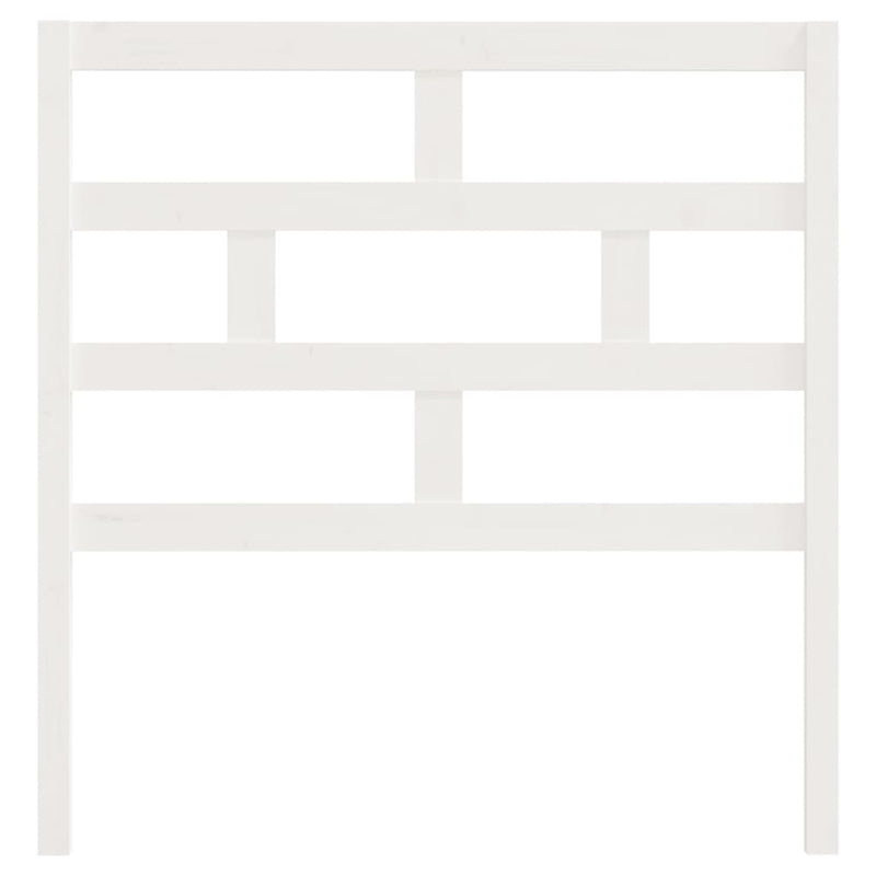 Bed Headboard White 96x4x100 cm Solid Wood Pine