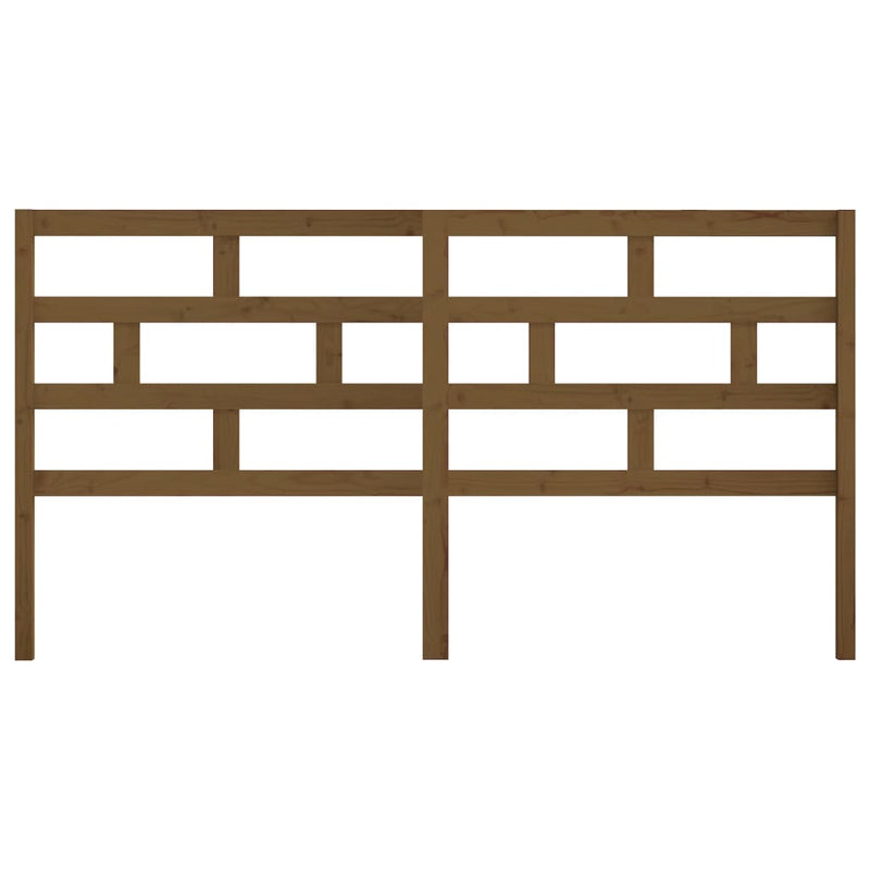 Bed Headboard Honey Brown 206x4x100 cm Solid Wood Pine