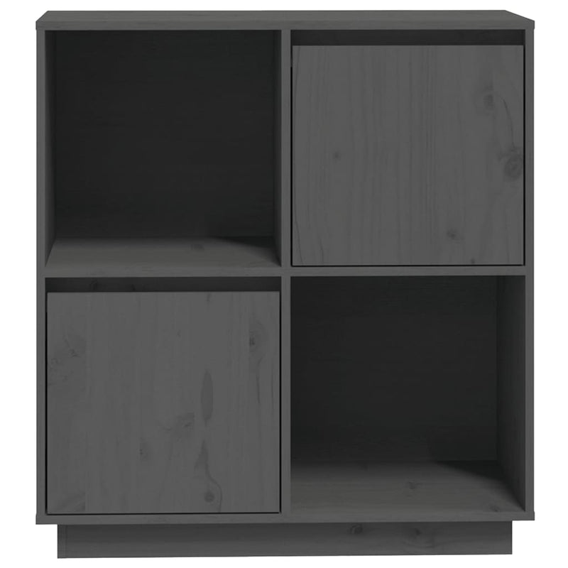 Sideboard Grey 74x35x80 cm Solid Wood Pine
