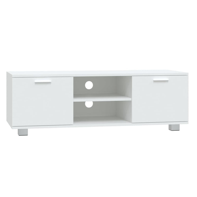 Modern Wooden 47 Inch TV Tele Stand Unit Cabinet With 2 Doors & Open Storage