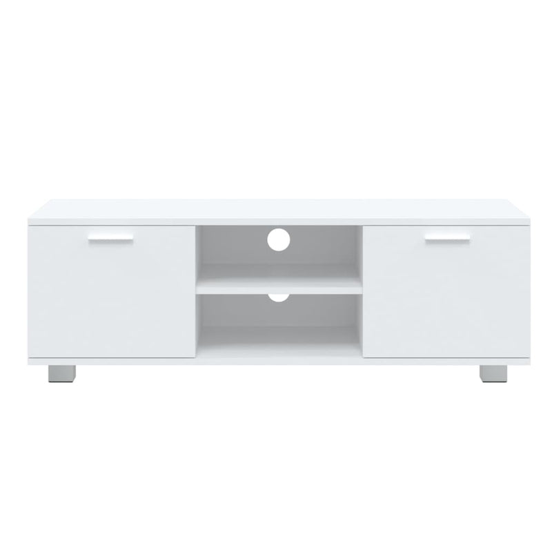 Modern Wooden 47 Inch TV Tele Stand Unit Cabinet With 2 Doors & Open Storage