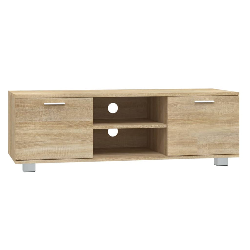 Modern Wooden 47 Inch TV Tele Stand Unit Cabinet With 2 Doors & Open Storage