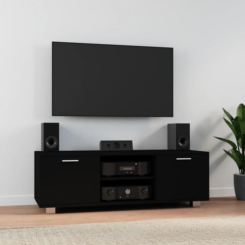 Modern Wooden 47 Inch TV Tele Stand Unit Cabinet With 2 Doors & Open Storage