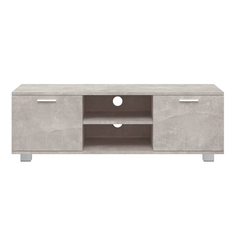 Modern Wooden 47 Inch TV Tele Stand Unit Cabinet With 2 Doors & Open Storage