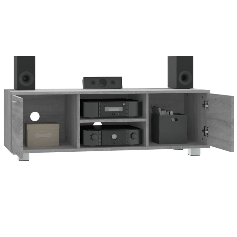 Modern Wooden 47 Inch TV Tele Stand Unit Cabinet With 2 Doors & Open Storage