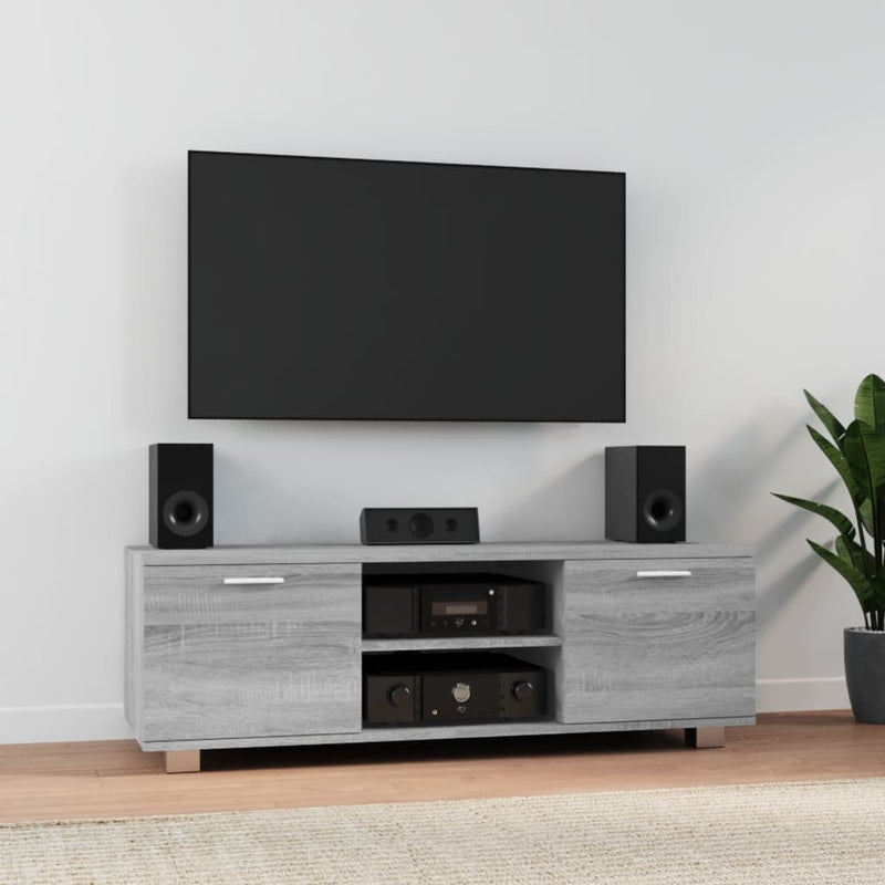 Modern Wooden 47 Inch TV Tele Stand Unit Cabinet With 2 Doors & Open Storage