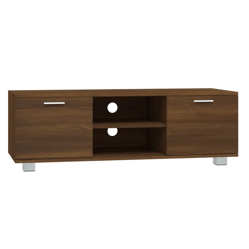 Modern Wooden 47 Inch TV Tele Stand Unit Cabinet With 2 Doors & Open Storage