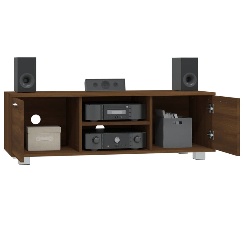 Modern Wooden 47 Inch TV Tele Stand Unit Cabinet With 2 Doors & Open Storage