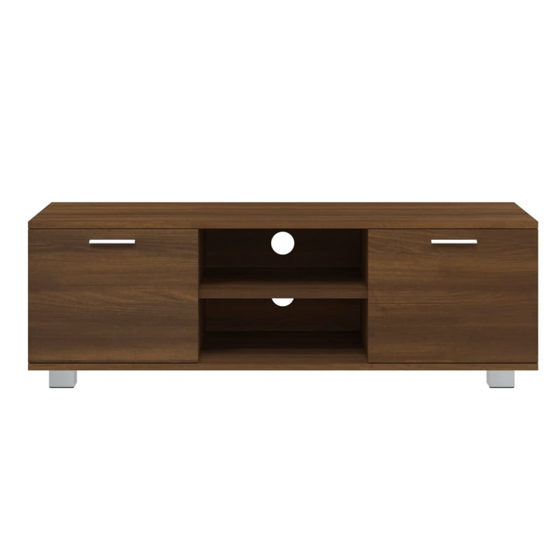 Modern Wooden 47 Inch TV Tele Stand Unit Cabinet With 2 Doors & Open Storage