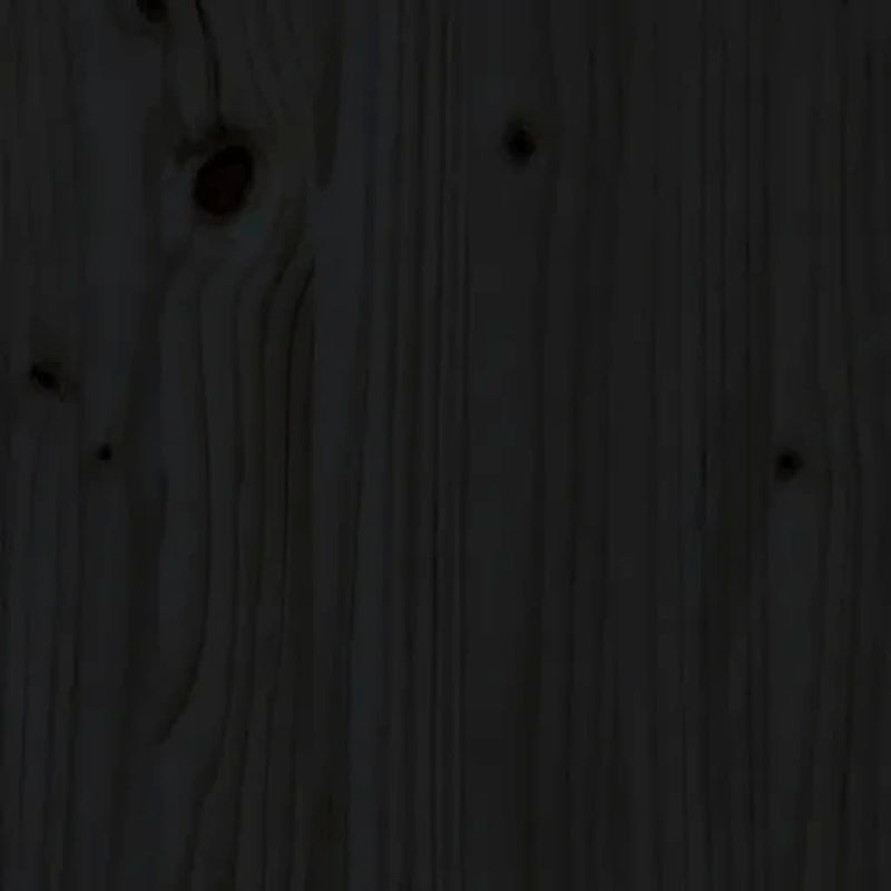 Bed Headboard Black 126x4x100 cm Solid Wood Pine