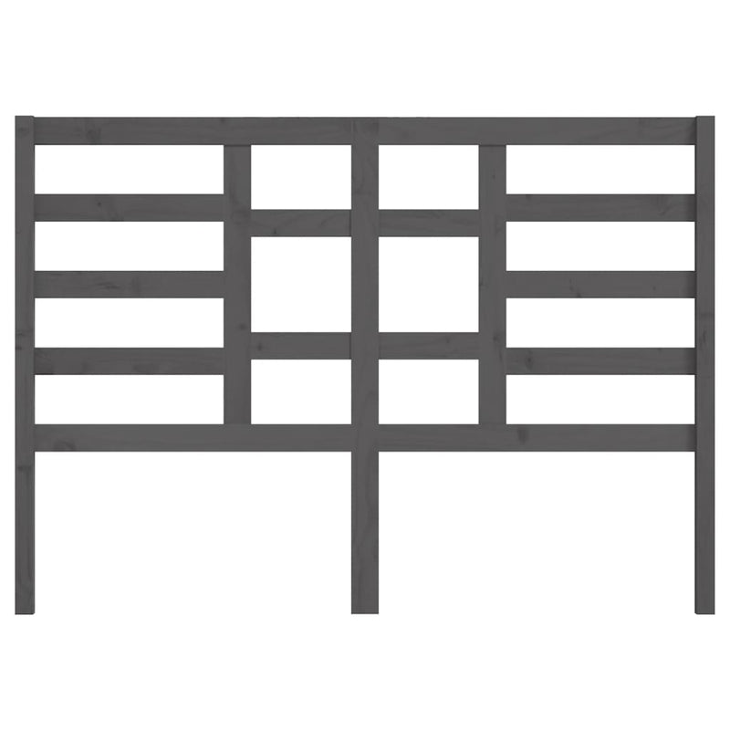 Bed Headboard Grey 156x4x104 cm Solid Wood Pine