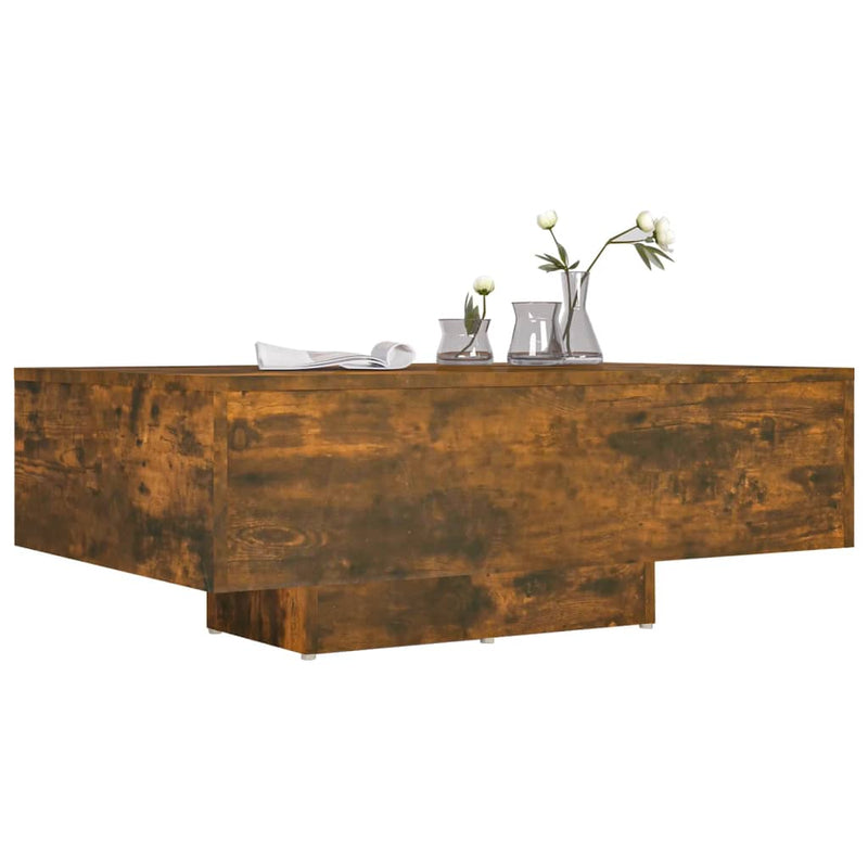 Coffee Table Smoked Oak 85x55x31 cm Engineered Wood