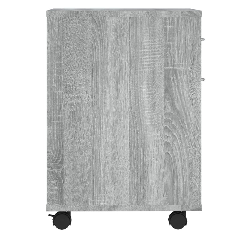 Rolling Cabinet Grey Sonoma 45x38x54 cm Engineered Wood