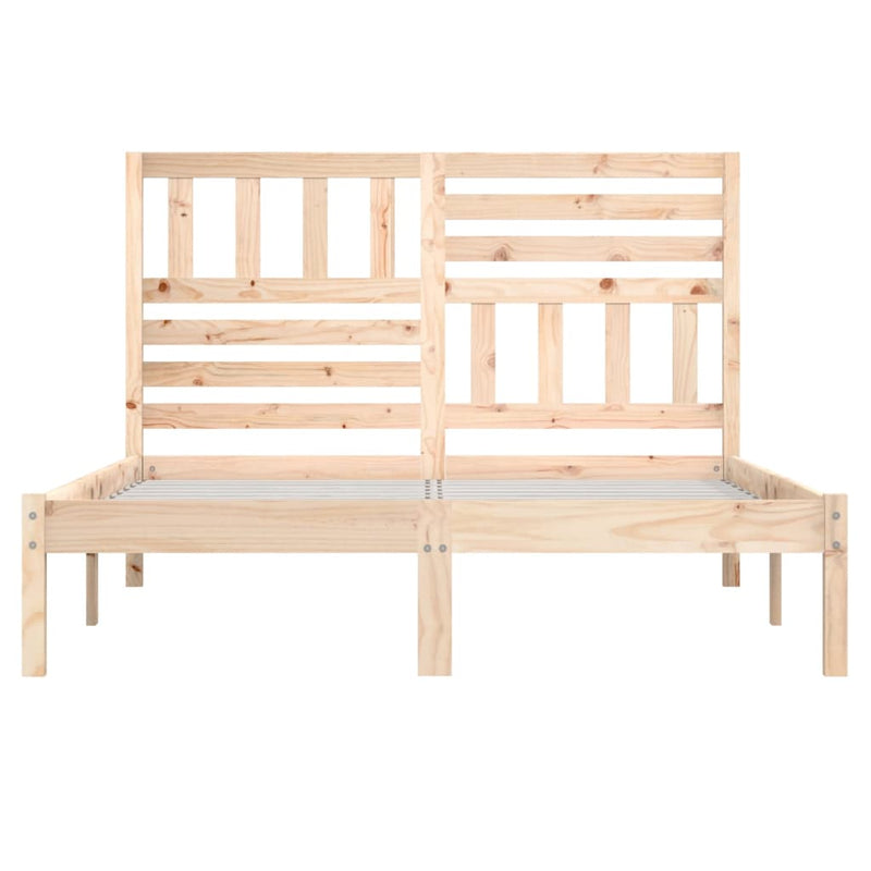 Bed Frame without Mattress Solid Wood Pine 140x200 cm