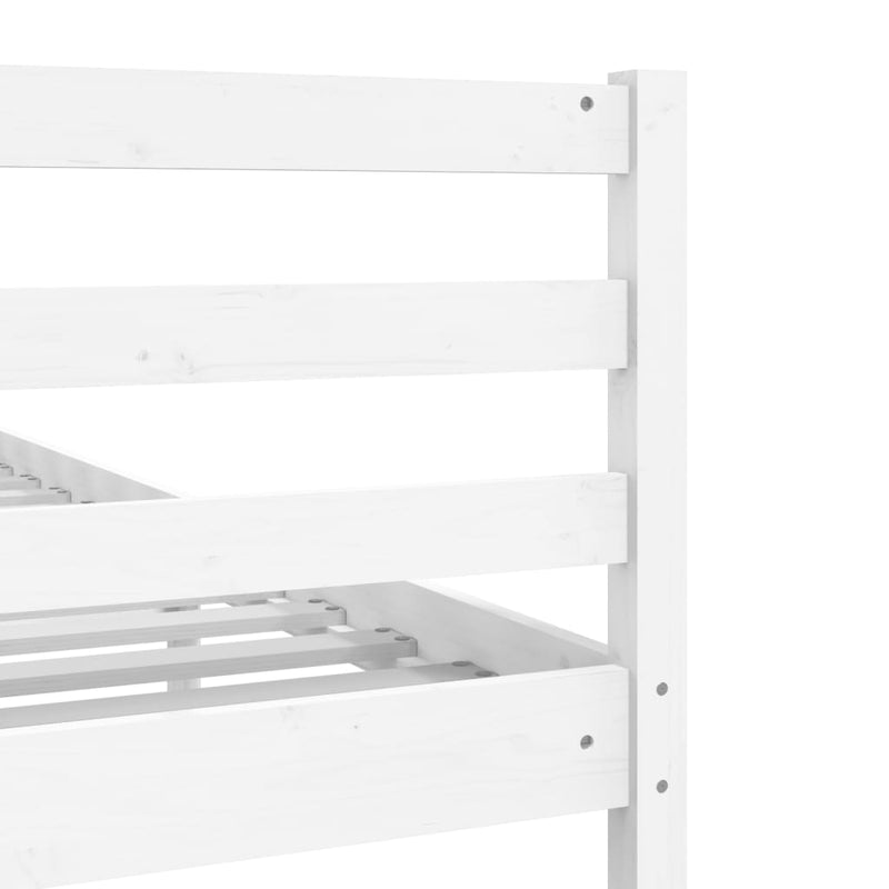 Bed Frame without Mattress White Solid Wood 200x200 cm