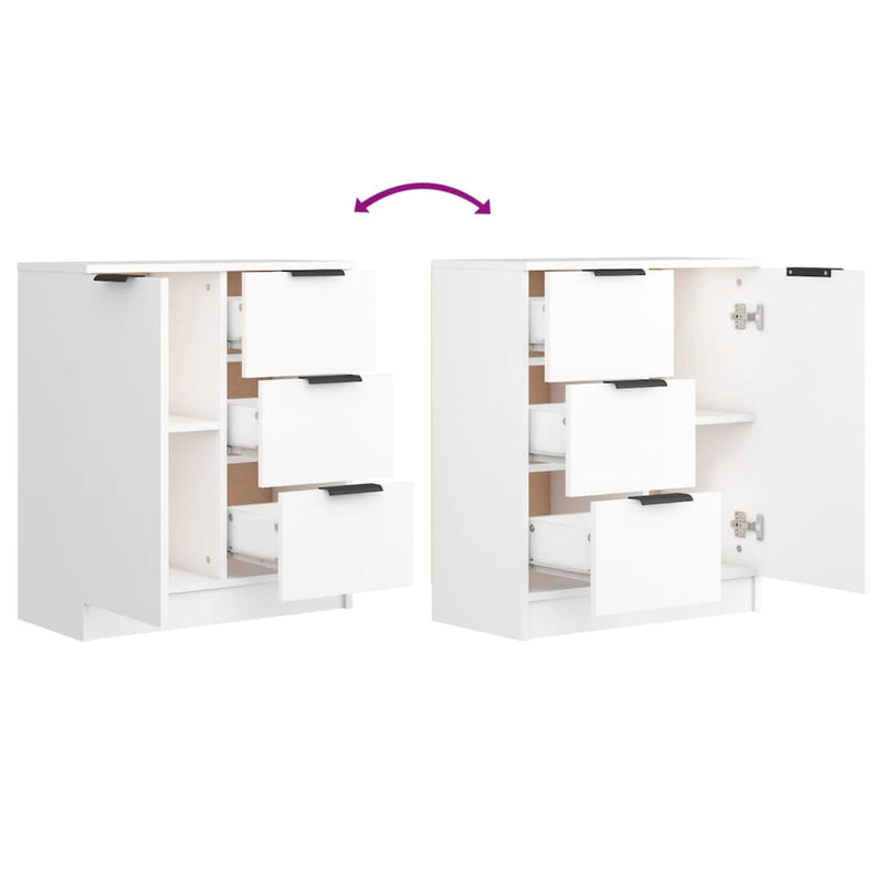Sideboard White Engineered Wood