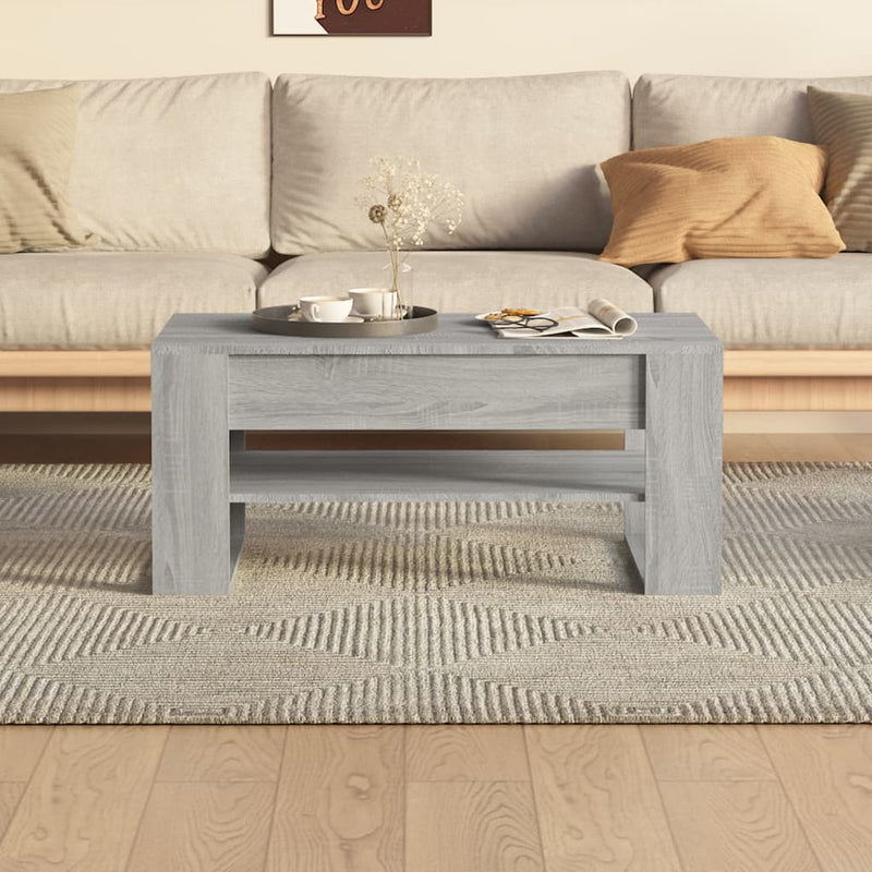Coffee Table Grey Sonoma 102x55x45 cm Engineered Wood