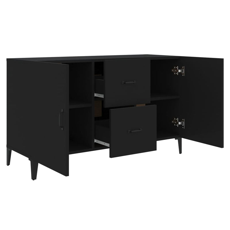 Modern Wooden Sideboard Storage Cabinet Unit With 2 Doors & 2 Drawers Wood