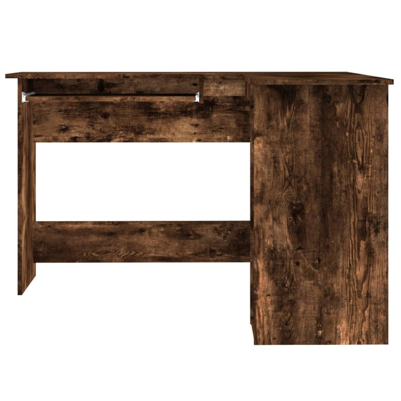 Modern Wooden Home Office L-Shape Corner Computer Desk Table With Open Storage