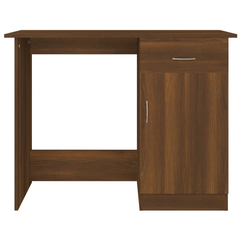 Desk Brown Oak 100x50x76 cm Engineered Wood