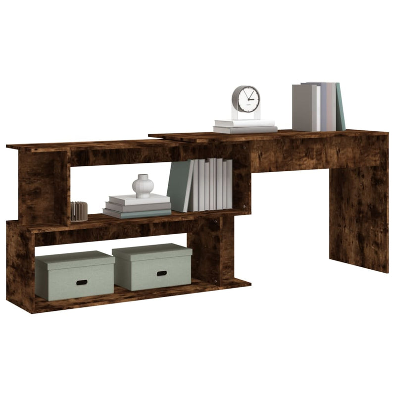 Modern Wooden Rotatable Home Office Corner Computer Desk Table With Storage