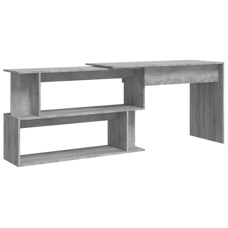 Modern Wooden Rotatable Home Office Corner Computer Desk Table With Storage