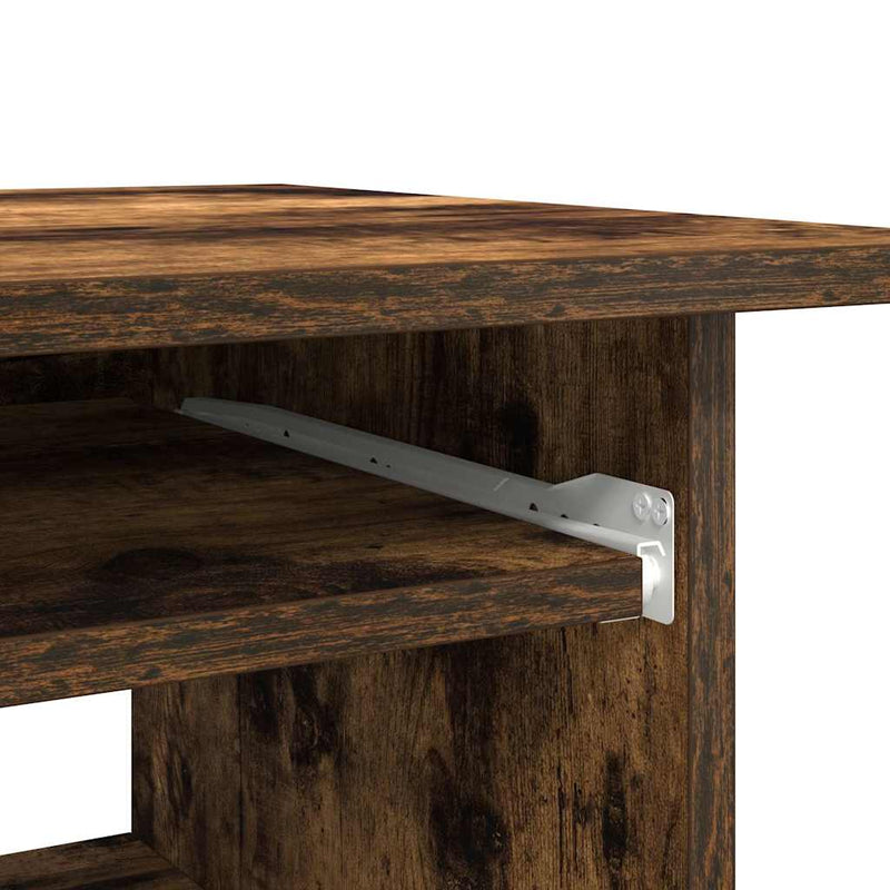 Modern Wooden Home Office Computer Desk Table With Keyboard Tray Storage