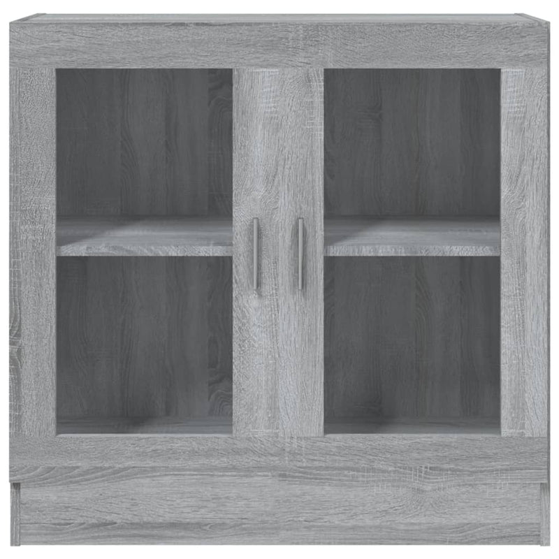 Modern Wooden 2 Glass Doors Vitrine Storage Cabinet Dining Room Unit