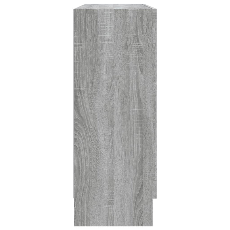 Modern Wooden 2 Glass Doors Vitrine Storage Cabinet Dining Room Unit
