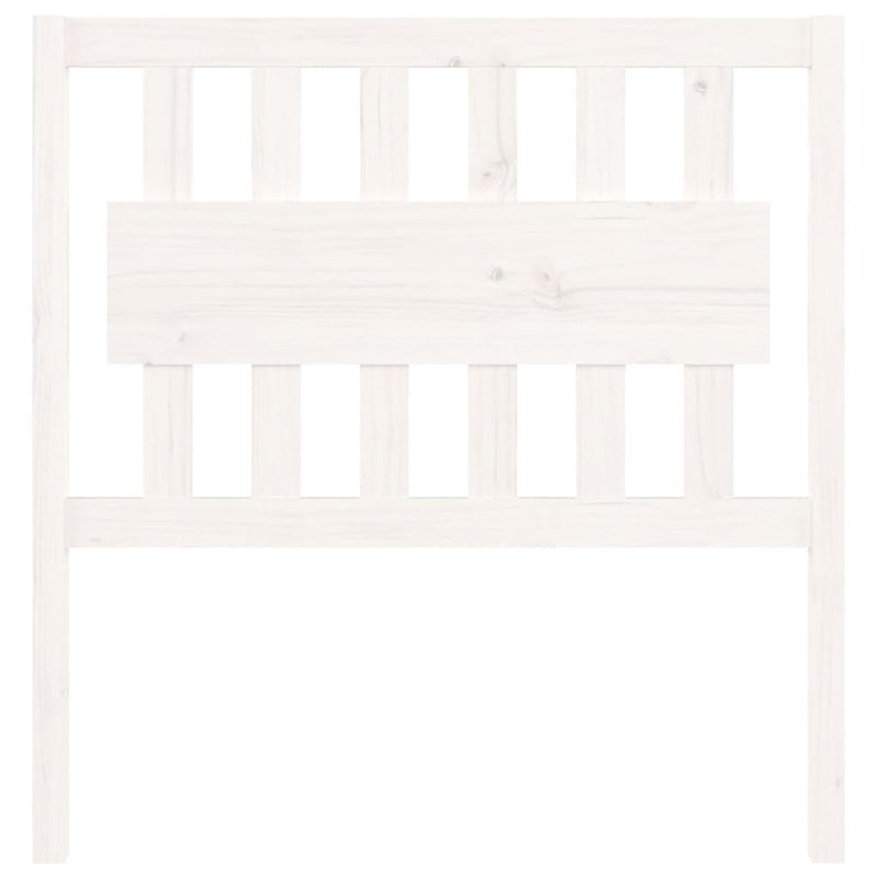 Bed Headboard White 95.5x4x100 cm Solid Wood Pine