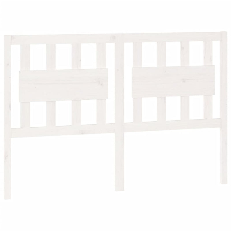 Bed Headboard White 145.5x4x100 cm Solid Wood Pine