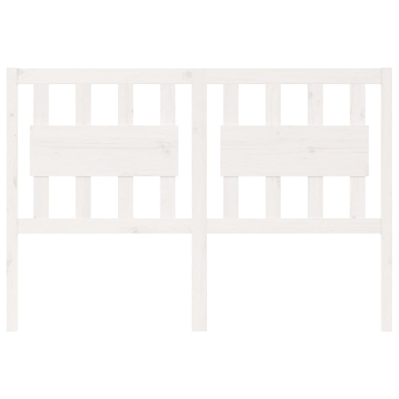 Bed Headboard White 145.5x4x100 cm Solid Wood Pine