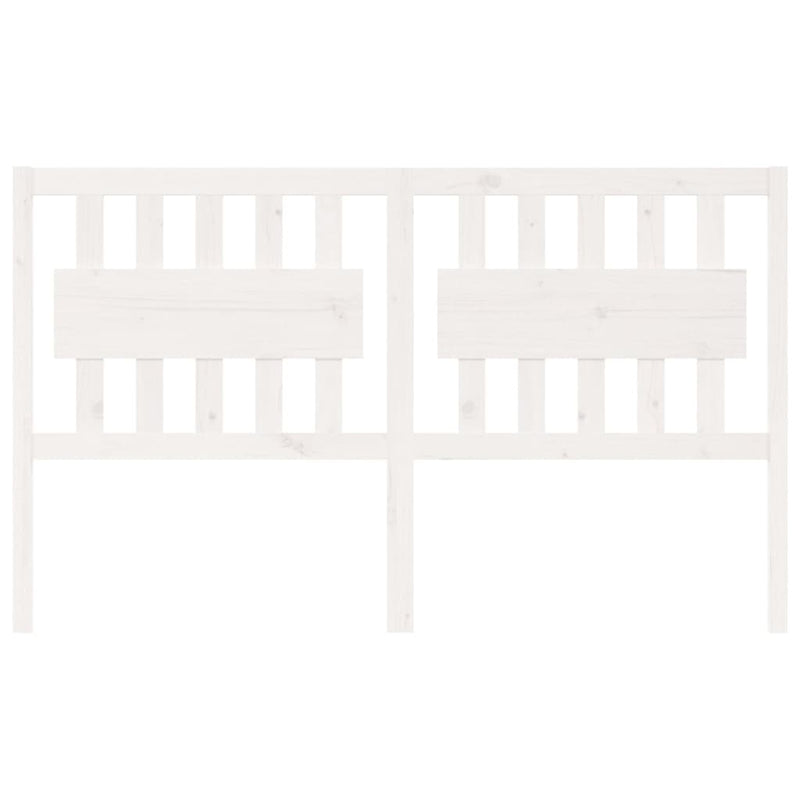 Bed Headboard White 155.5x4x100 cm Solid Wood Pine