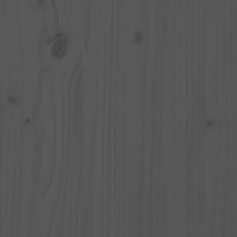Bed Headboard Grey 205.5x4x100 cm Solid Wood Pine