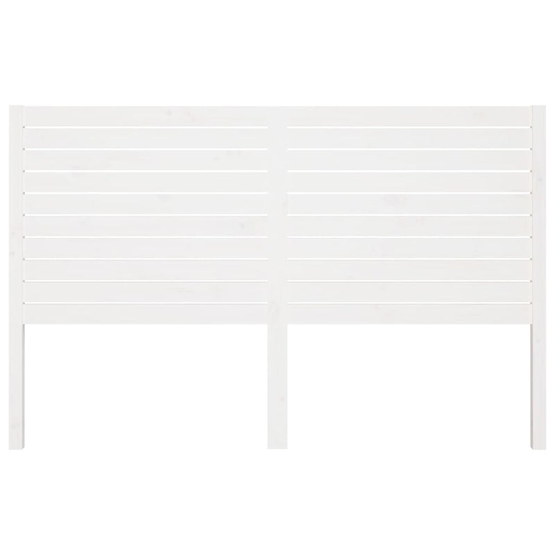 Bed Headboard White 141x4x100 cm Solid Wood Pine