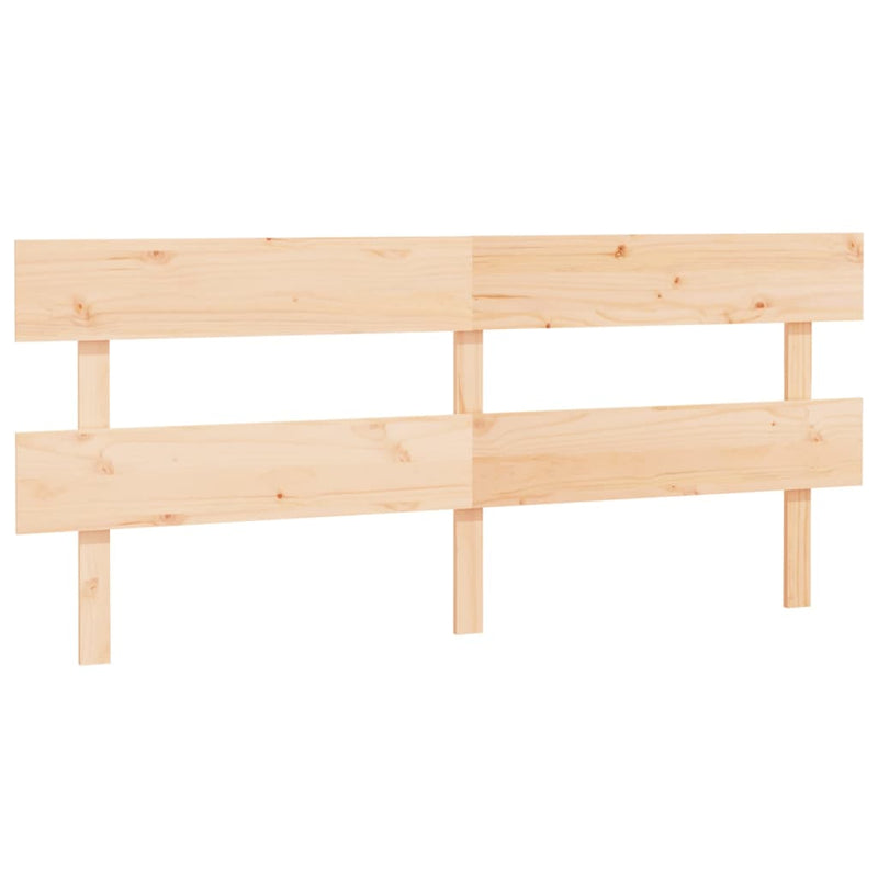 Bed Headboard 204x3x81 cm Solid Wood Pine