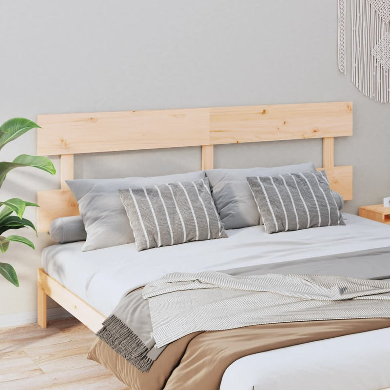 Bed Headboard 204x3x81 cm Solid Wood Pine