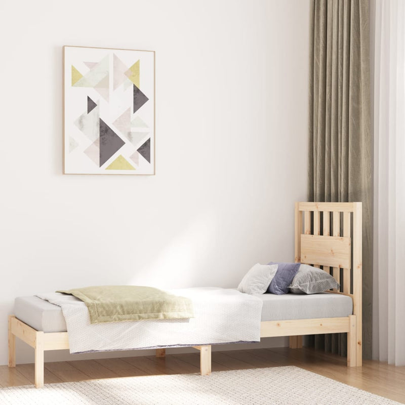 Bed Frame without Mattress Solid Wood Small Single