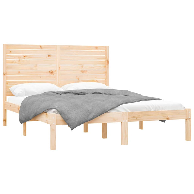 Bed Frame without Mattress 140x200 cm Solid Wood
