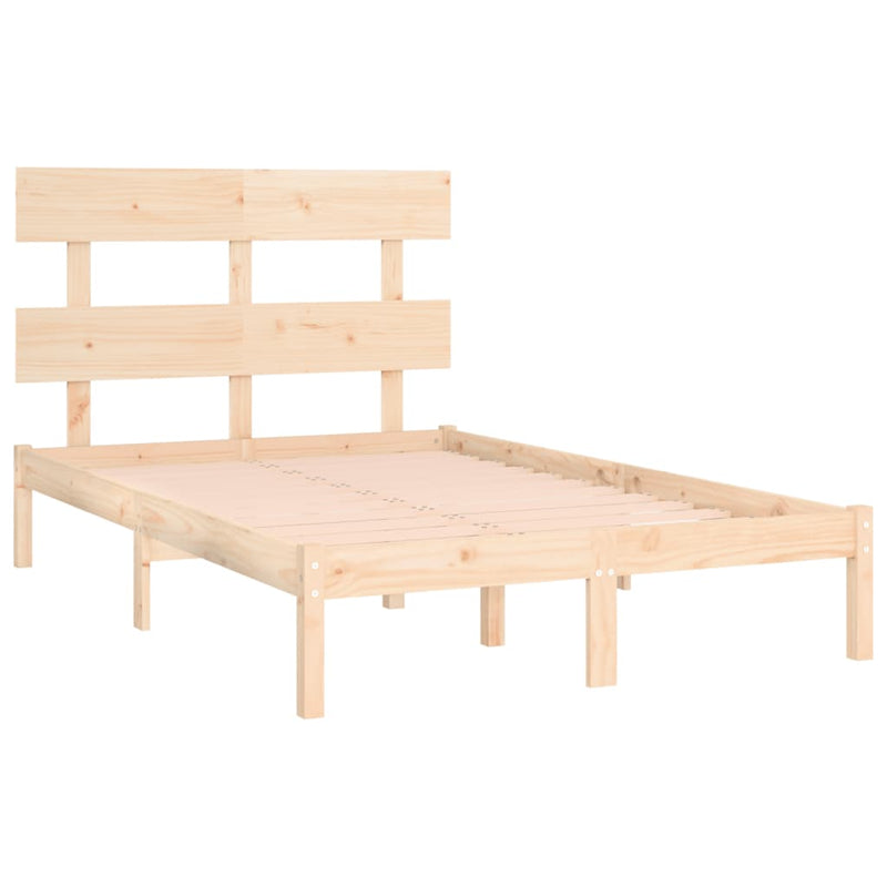 Bed Frame without Mattress 140x200 cm Solid Wood
