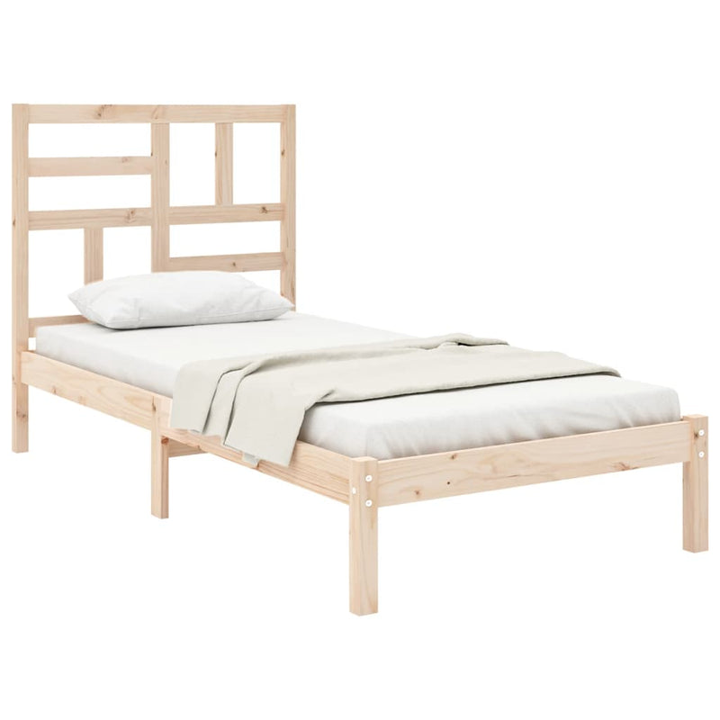 Bed Frame without Mattress Solid Wood 75x190 cm Small Single