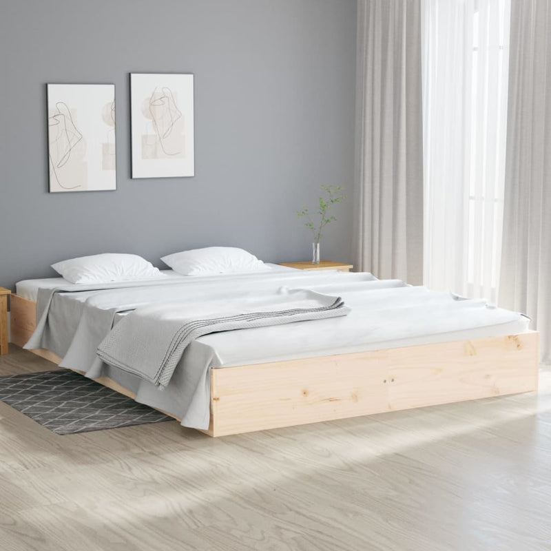 Bed Frame without Mattress Solid Wood 120x200 cm