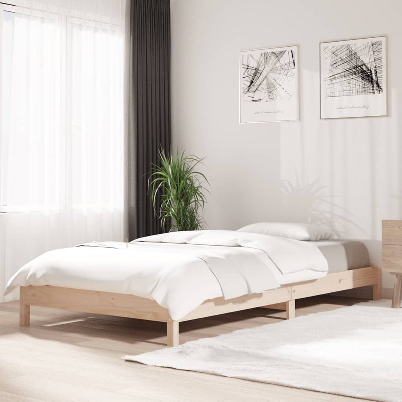 Stack Bed without Mattress 100x200 cm Solid Wood Pine